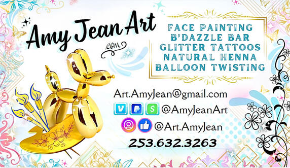 Business Card Welcome to Amy Jean Art!